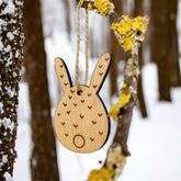 Hase klein – Anhänger – Buche
